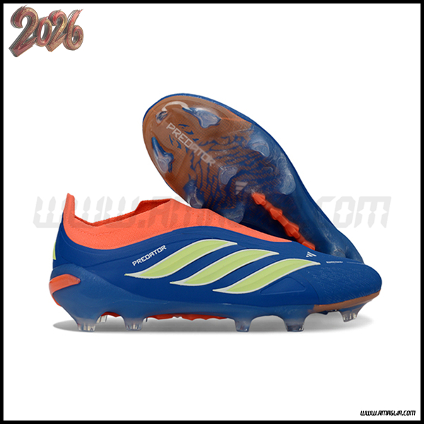 Adidas Scarpe Da Calcio 26 Predator Elite LL FG Blu/Arancia/Verde