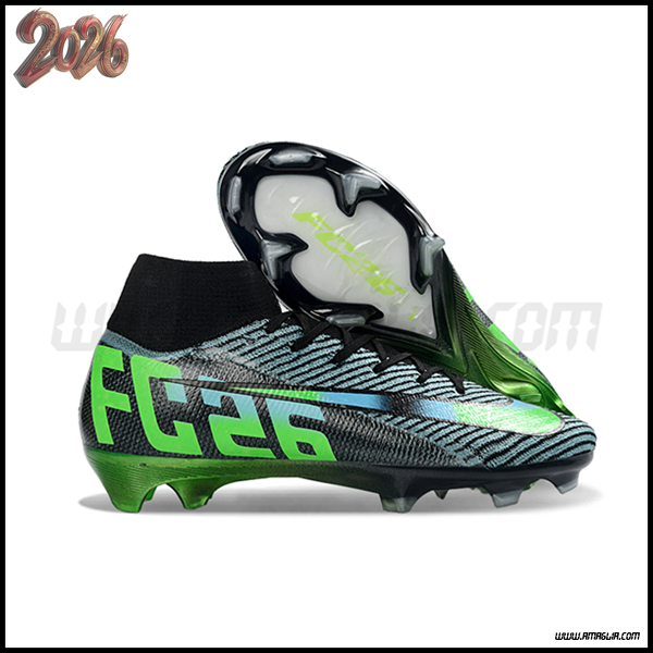 Nike Scarpe Da Calcio Air Zoom Mercurial Superfly IIX Elite FG Nero/Blu/Verde