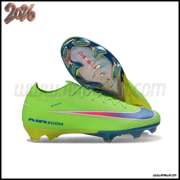 Nike Scarpe Da Calcio AIR Zoom Mercurial Vapor 16 Elite XXV FG Verde/Blu/Rosa