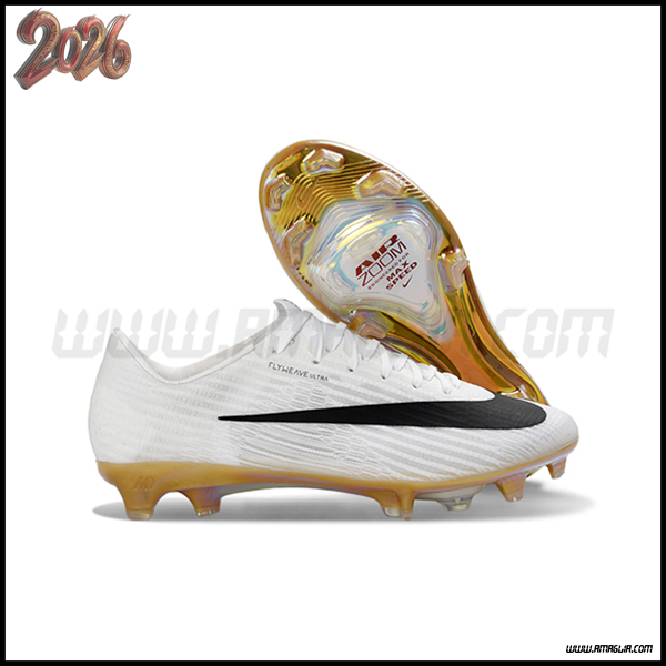 Nike Scarpe Da Calcio AIR Zoom Mercurial Vapor 17 Elite XXVI FG Bianco/Nero/Giallo