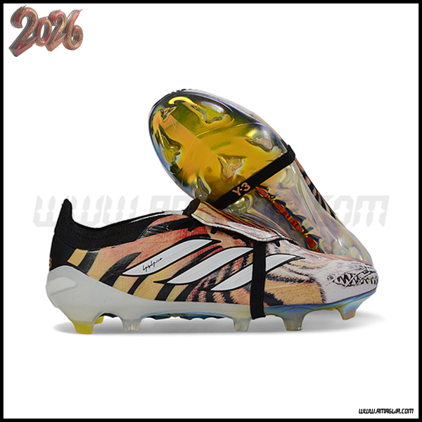 Adidas Scarpe Da Calcio 26 Predator Elite Tongue FG Arancia/Nero/Bianco