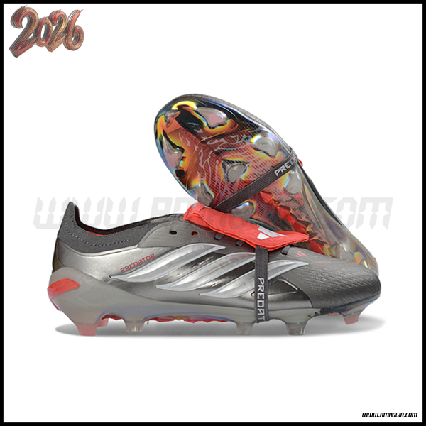 Adidas Scarpe Da Calcio 26 Predator Elite Tongue FG Grigio/Arancia