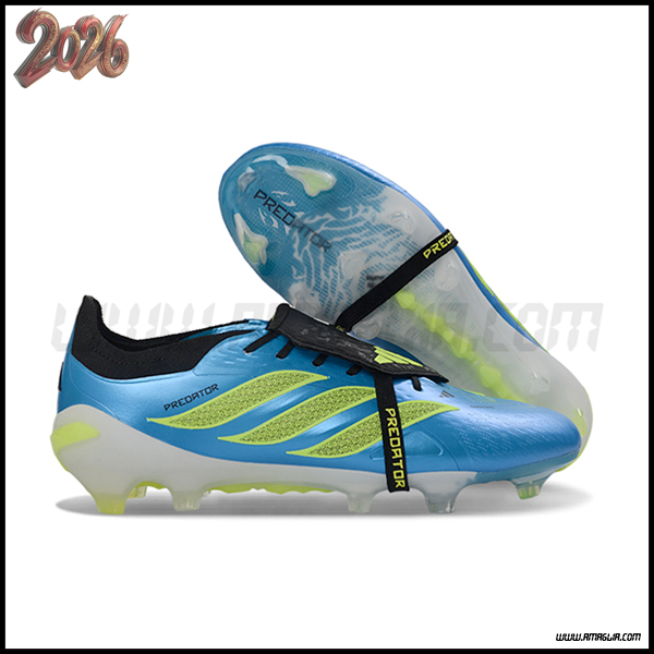 Adidas Scarpe Da Calcio 26 Predator Elite Tongue FG Blu/Verde
