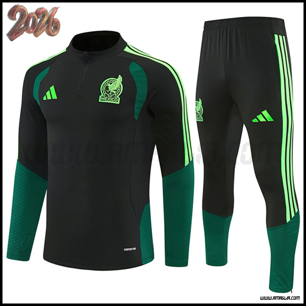 Tuta Allenamento Messico Nero/Verde 2026/2027