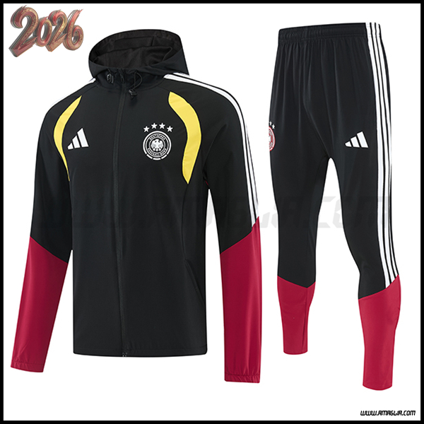 Giacca Con Cappuccio Tuta Giacca A Vento Germania Nero/Rosso/Giallo 2026/2027
