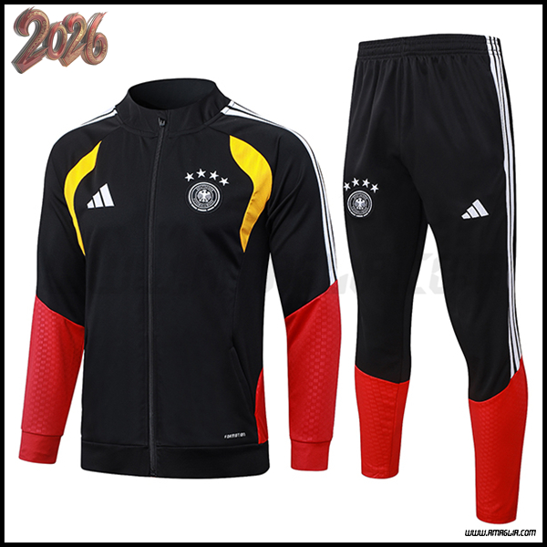 Tuta Allenamento Giacca Germania Nero/Rosso/Giallo 2026/2027