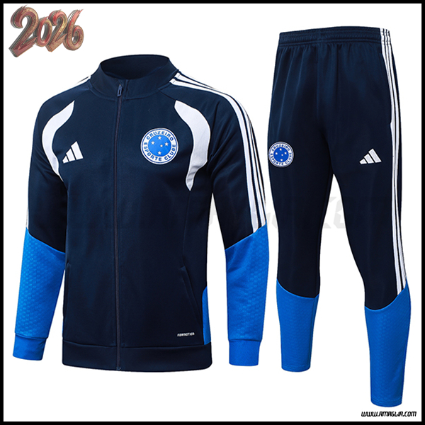 Tuta Allenamento Giacca Cruzeiro Blu Scuro 2026/2027