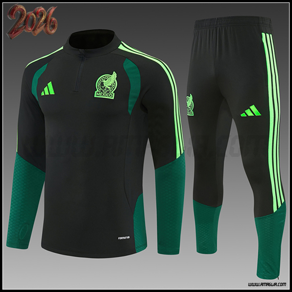 Tuta Allenamento Messico Nero/Verde 2026/2027