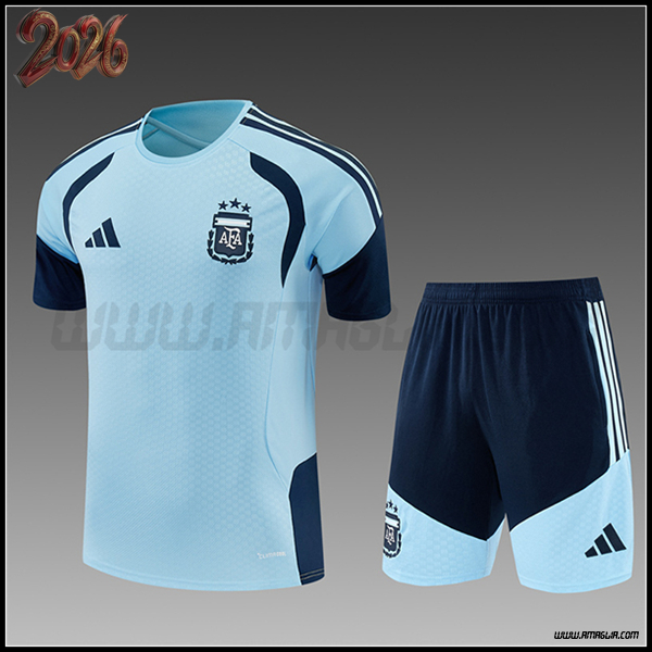 Kit Maglia Allenamento Argentina Bambino Azzurro 2025/2026