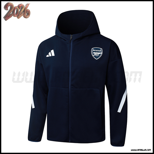Giacca Con Cappuccio Arsenal Blu Reale 2025/2026