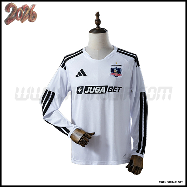 Prima Maglia Calcio Colo-Colo Maniche Lunghe 2026/2027