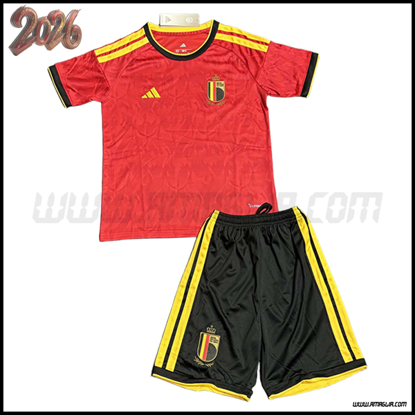 Prima Maglia Calcio Belgio Bambino 2026/2027