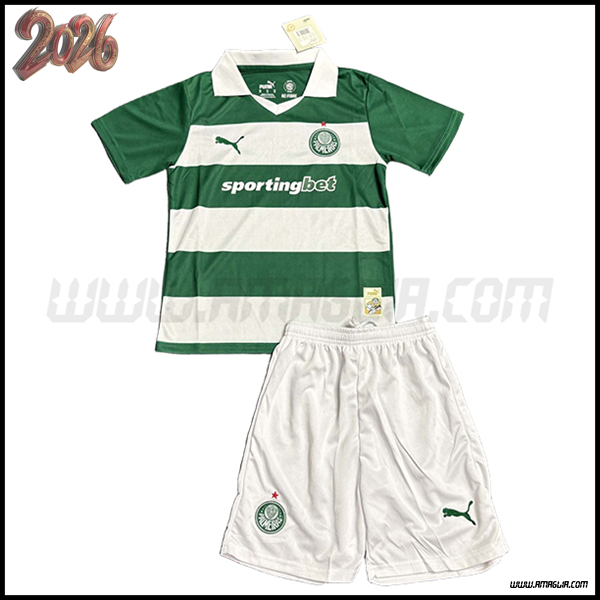 Maglia Calcio Palmeiras Bambino Edizione Speciale Verde/Bianco 2026/2027