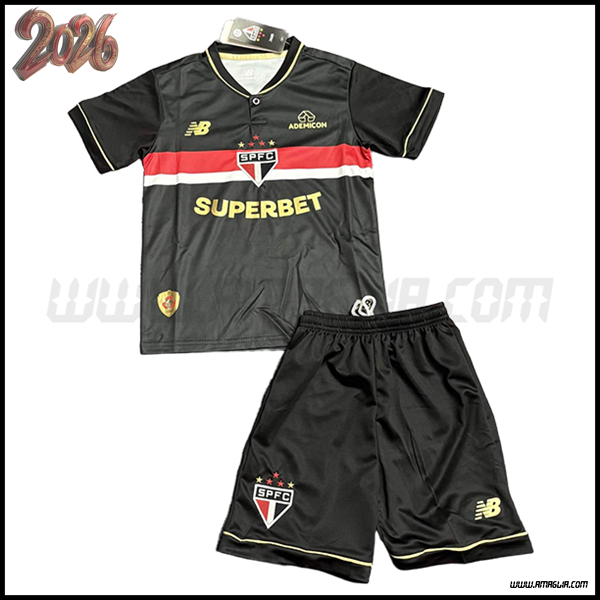 Terzo Maglia Calcio Sao Paulo FC Bambino 2025/2026