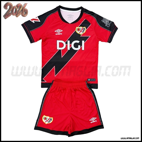 Seconda Maglia Calcio Rayo Vallecano Bambino 2025/2026