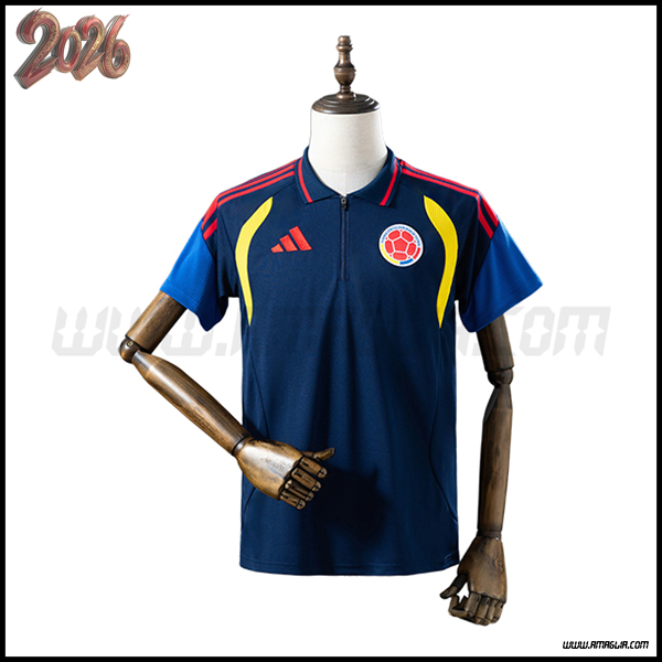 Maglia Polo Colombia Blu Reale 2026/2027