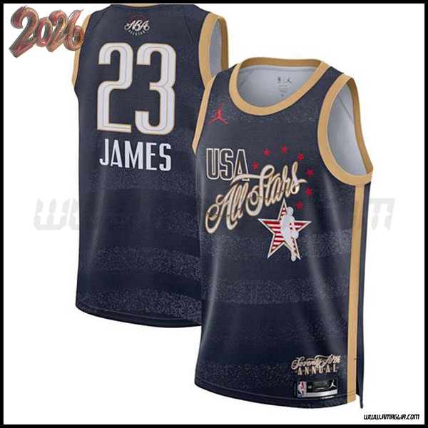Maglia American All-Star (JAMES #23) 2026/27 Nero/Giallo