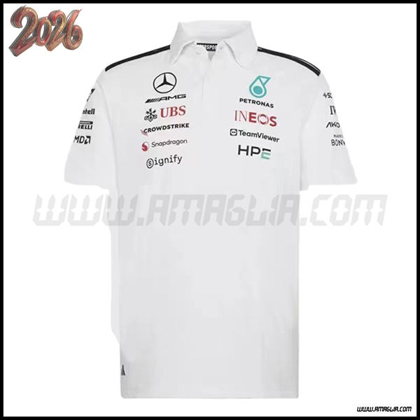 Polo F1 Mercedes Benz Team Bianco/Nero 2026