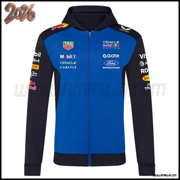 Veste Capuche F1 RedBull Racing Team Blu/Nero 2025