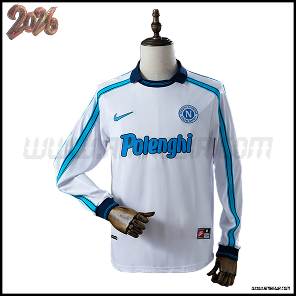 Seconda Maglia Calcio SSC Napoli Maniche Lunghe Retro 1998/1999