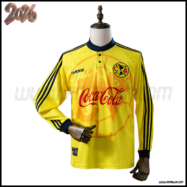 Prima Maglia Calcio Club America Maniche Lunghe Retro 1997/1998