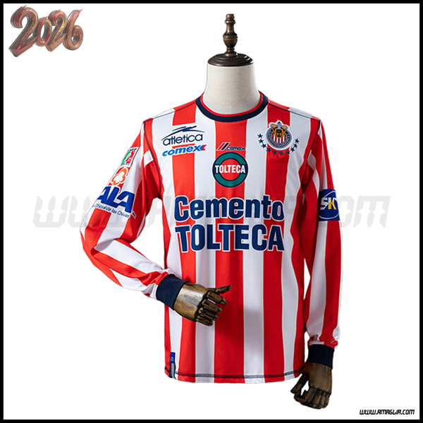 Prima Maglia Calcio CD Guadalajara Maniche Lunghe Retro 2002/2003