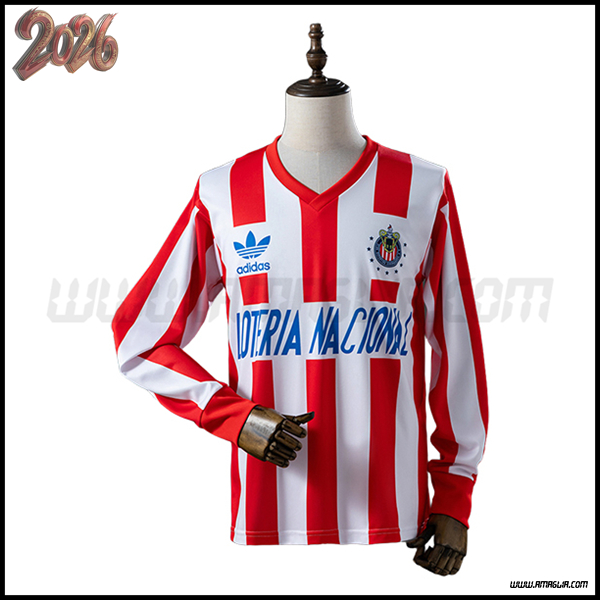 Prima Maglia Calcio CD Guadalajara Maniche Lunghe Retro 1991/1992