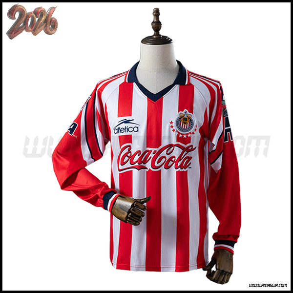 Prima Maglia Calcio CD Guadalajara Maniche Lunghe Retro 1998/1999