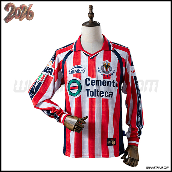 Prima Maglia Calcio CD Guadalajara Maniche Lunghe Retro 1999/2000