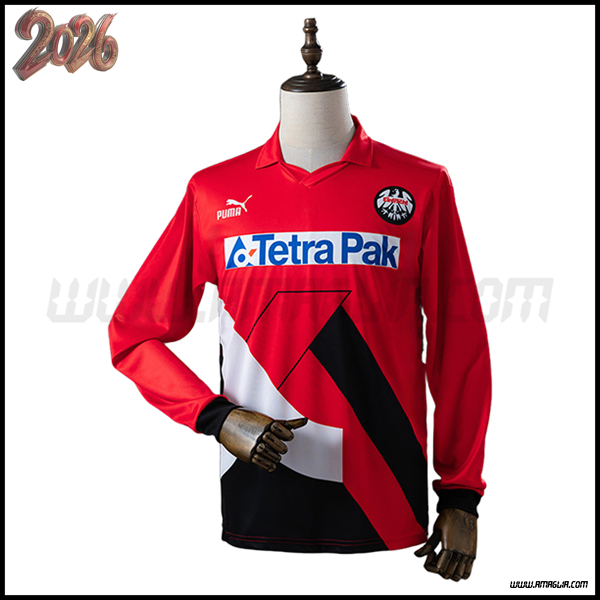 Prima Maglia Calcio Eintracht Frankfurt Maniche Lunghe Retro 1993/1995