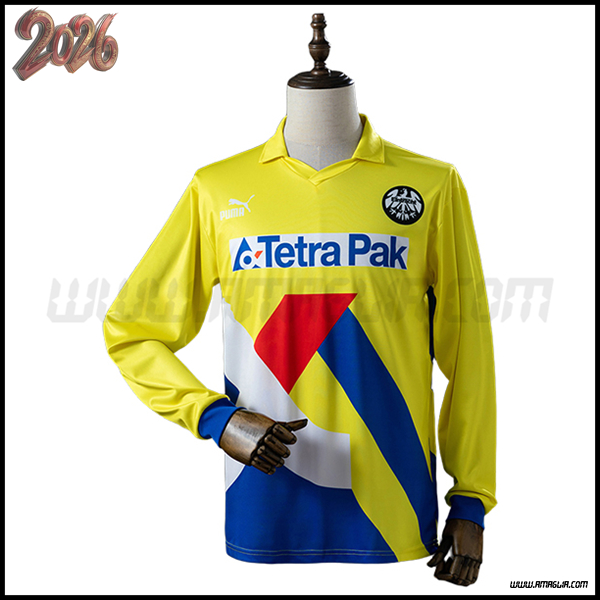 Seconda Maglia Calcio Eintracht Frankfurt Maniche Lunghe Retro 1993/1996