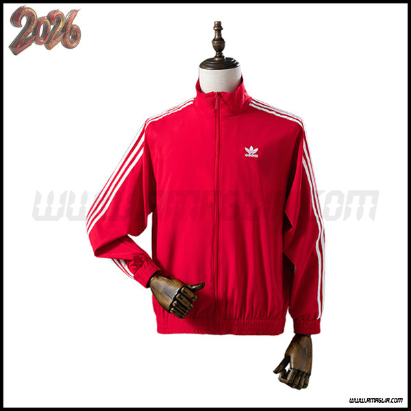 Giacca A Vento Adidas Rosso/Bianco 2026/2027