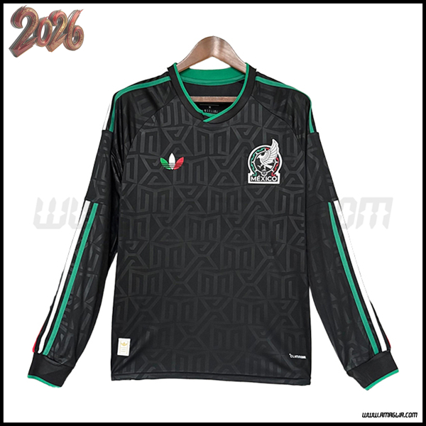 Maglia Squadra Messico Maniche Lunghe Edizione Speciale Nero 2026/2027