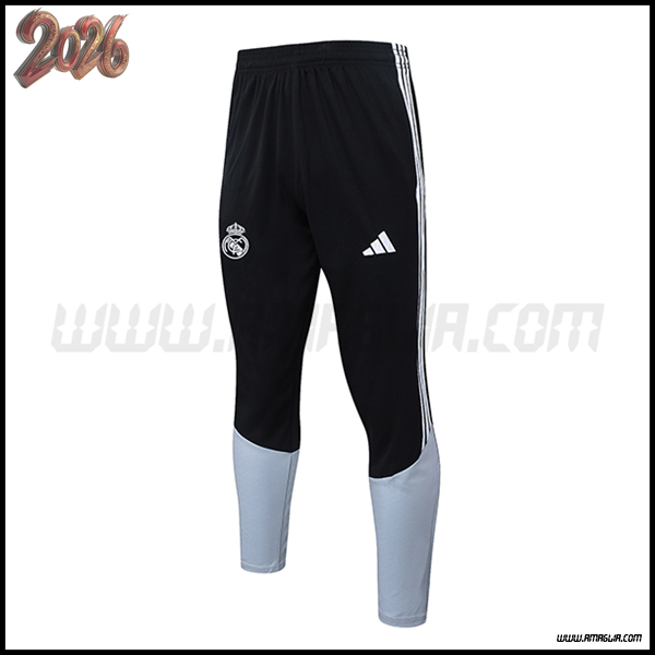 Pantaloni da Allenamento Real Madrid Nero/Grigio 2026/2027
