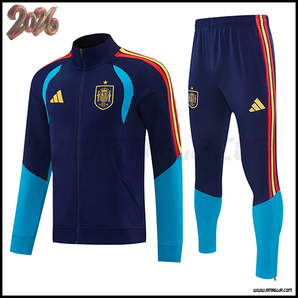 Tuta Allenamento Giacca Spagna Blu Reale 2026/2027