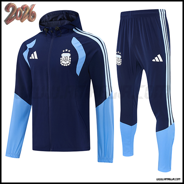 Giacca Con Cappuccio Tuta Giacca A Vento Argentina Blu Reale 2026/2027
