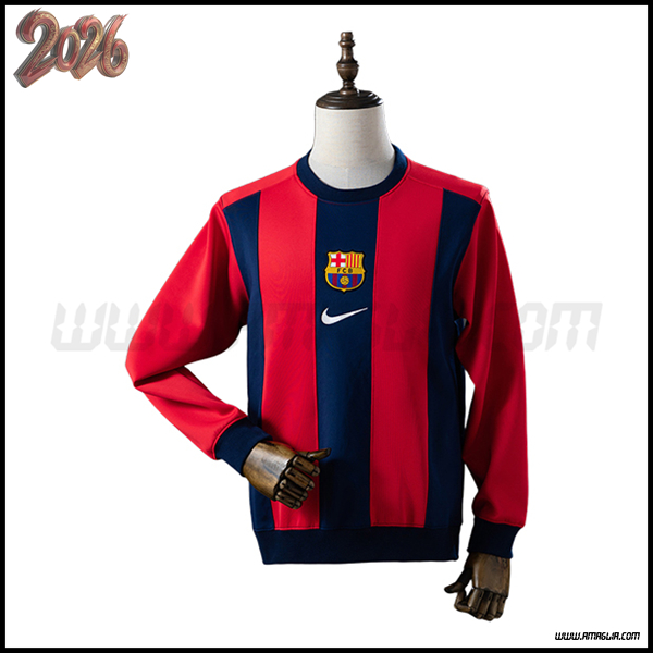 Felpa Allenamento FC Barcellona Rosso/Blu 2026/2027