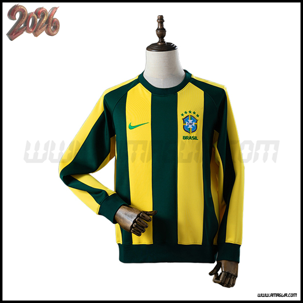 Felpa Allenamento Brasile Verde/Giallo 2026/2027