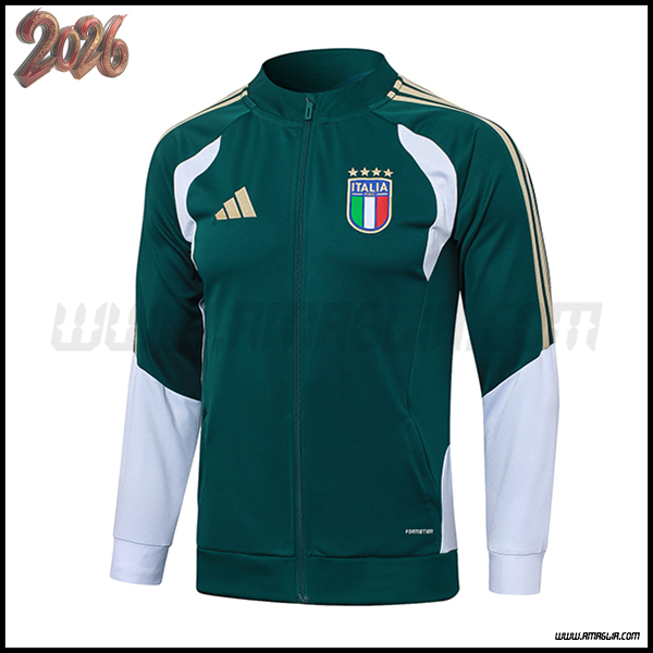 Giacca Calcio Italia Verde/Giallo/Bianco 2026/2027