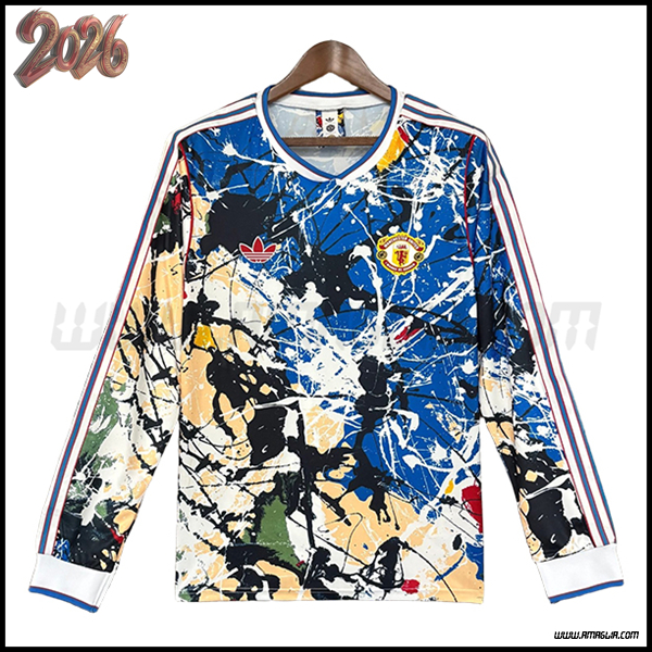 Maglia da Manchester United Maniche Lunghe Edizione Speciale Blu 2026/2027
