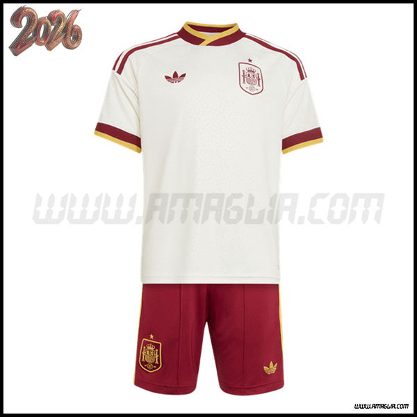 Seconda Maglia Squadra Spagna Bambino 2026/2027