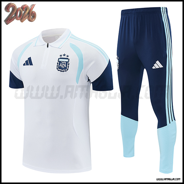 Kit Maglia Polo Argentina Bianco/Blu 2026/2027
