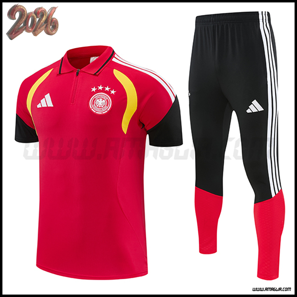 Kit Maglia Polo Germania Rosso/Giallo 2026/2027