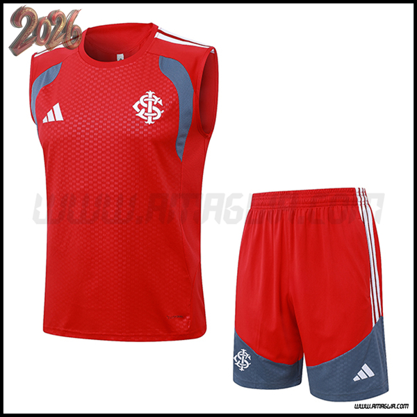 Kit Canotta Allenamento Internacional Rosso/Grigio 2026/2027