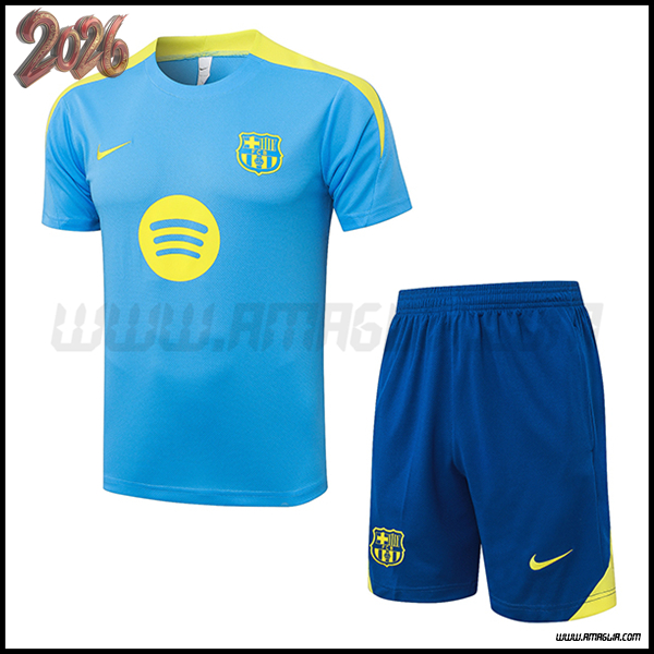 Kit Maglia Allenamento FC Barcellona Blu/Giallo 2026/2027