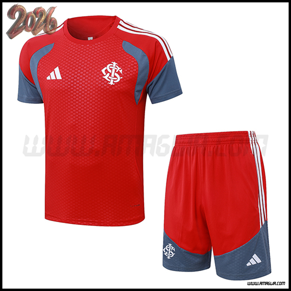 Kit Maglia Allenamento Internacional Rosso/Grigio 2026/2027