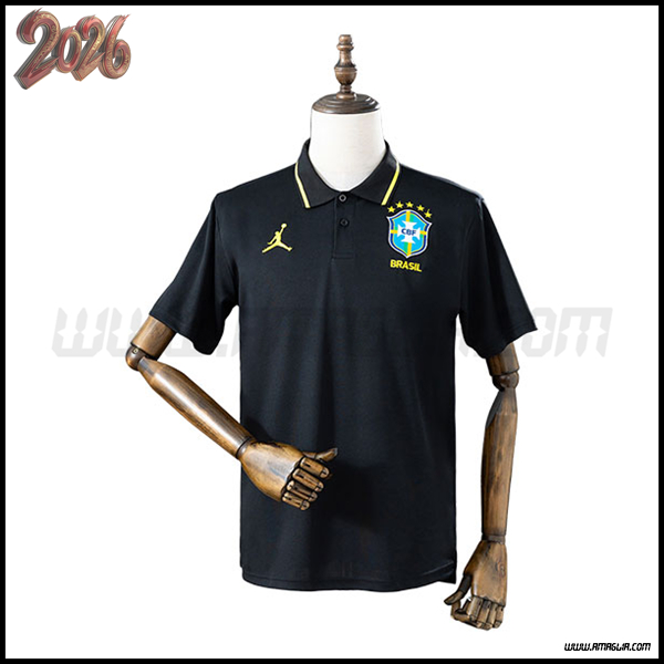 Maglia Polo Brasile Nero 2026/2027