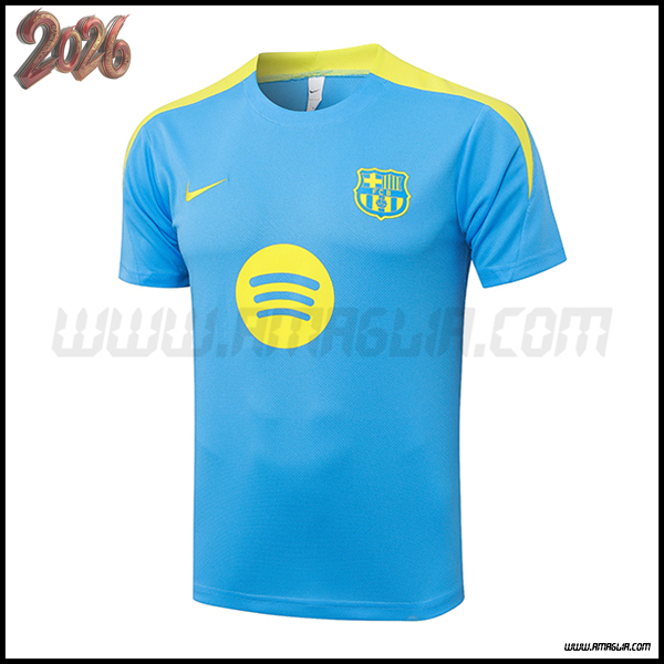 Training T-Shirt FC Barcellona Blu/Giallo 2026/2027