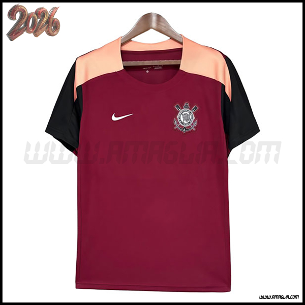 Training T-Shirt Corinthians Rosso/Rosa/Nero 2026/2027