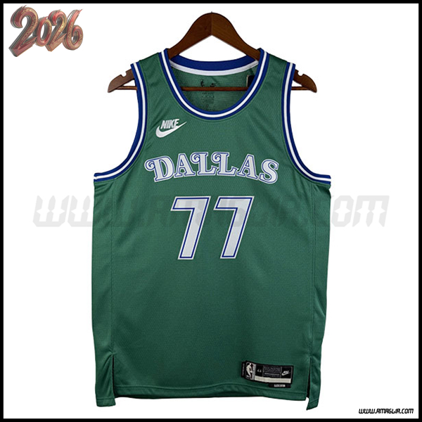 Maglia Dallas Mavericks (DONCIC #77) 2026/27 Verde
